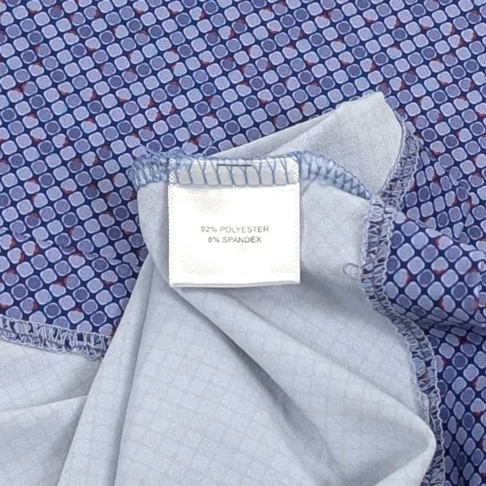 Peter Millar Summer Comfort Sterling Performance Golf Polo Mens Large Blue - Picture 10 of 12